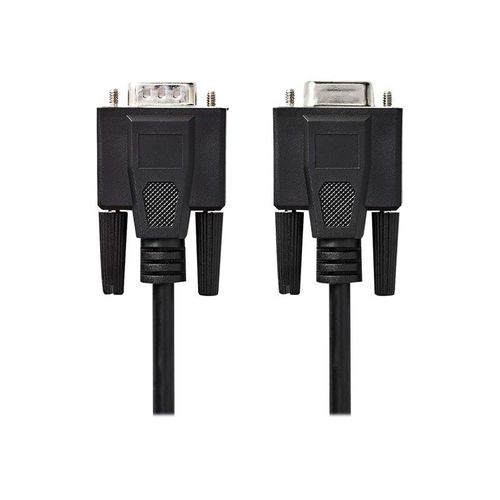 Nedis - Rallonge de câble VGA - HD-15 (VGA) (M) pour HD-15 (VGA) (F) - 2 m - rond, vis moletées - noir
