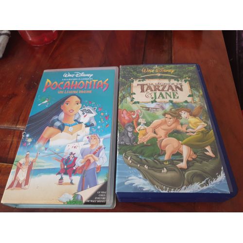 Lot De 2 Vhs Walt Disney. Pocahontas Et La Légende De Tarzan Et Jane