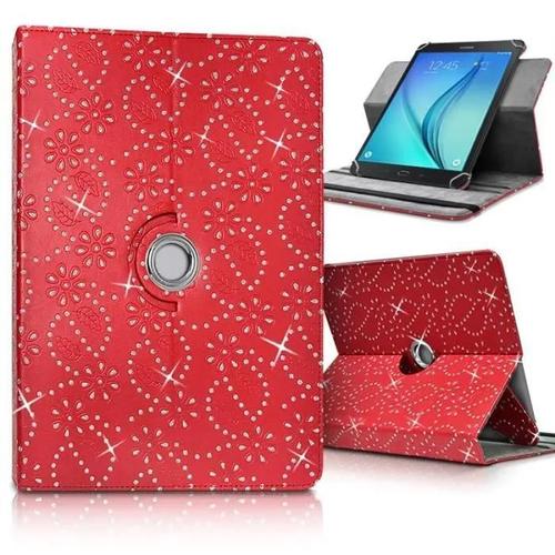 Etui Support Universel - Asus - Me102a - 10 Pouces - Diamant Rouge - Synthétique