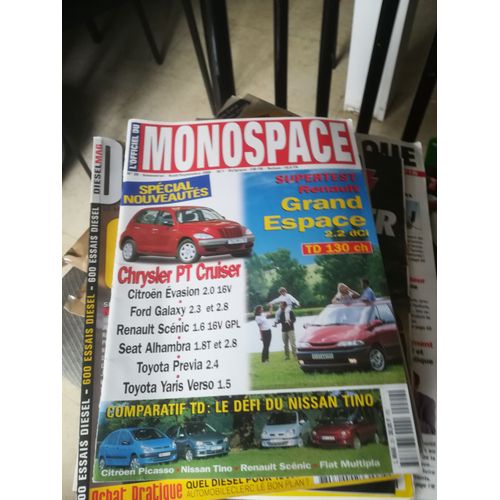 L Officiel Du Monospace 20 De 2000 Ford Galaxy 2.3,2.8 V6,Toyota Previa 2.4 Vx,Chrysler Pt Cruiser 2.0 Classic,Toyota Yaris Verso 1.5 Linea Sol,Scenic 1.6 16v Gpl Rxe Pack Clim,Opel Zafira 1.6 16v Gpl