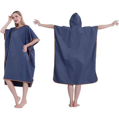 Poncho de plage bleu nuit