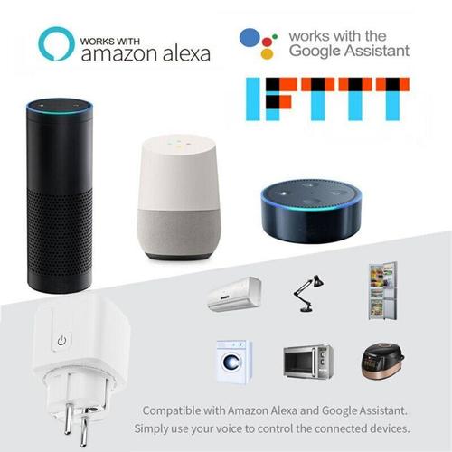 Prise Connectée Wi-Fi Vocale Google  Alexa iOS Android