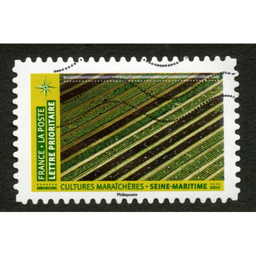Timbre Oblitéré Cultures Maraîchères, Seine Maritime, France, La Poste, Lettre Prioritaire
