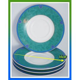 Lot De 04 Soucoupes À Café - Porcelaine Fine Patra