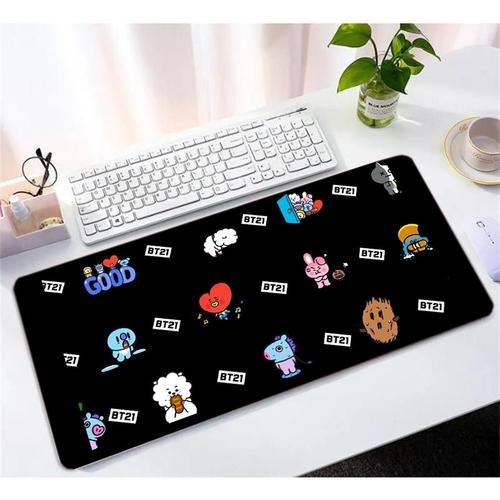 Kpop - tapis de souris dessin anime BTS en caoutchouc, accessoire de bureau  pour ordinateur portable Gamer, Mini tapis de souris