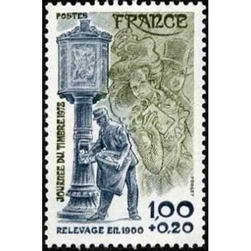 Timbre France 1978 Neuf- Journée Du Timbre - Relevage En 1900 - 1.00+0.20 Yt 2004