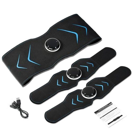 Ems-Ceinture Abdominale Électrique Intelligente,Appareil De Fitness Pour Brûler Les Graisses Et Perdre Du Poids,Amincissant Les Muscles Du Corps,Pour Les Bras,Les Jambes Et La Taille - Type Noir