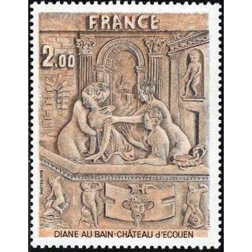Timbre France 1979 Neuf- Port-Louis. Diane Au Bain Château D'écouen - 2.00 Yt 2053