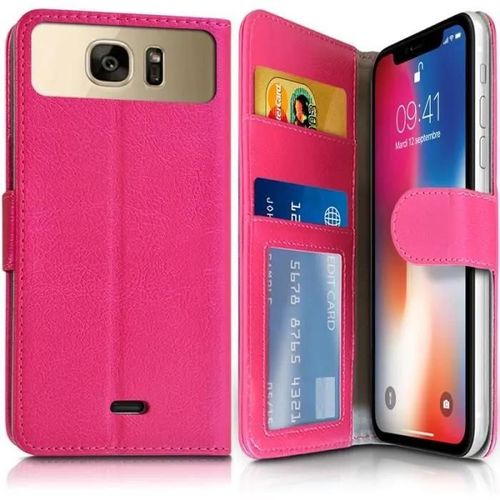 Etui Portefeuille - Logicom - Le Swipe - Rose - Semi-Rigide - Rabat