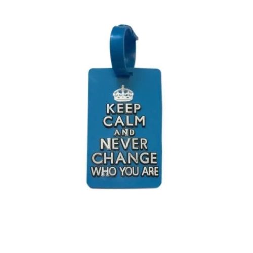 Étiquette bagages, étiquette valise , porte adresse (Keep Calm Bleu)