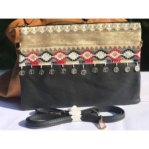Pochette à Maquillage - Fait Main - Noir - Simili cuir - Imperméable - Multifonctionnelle