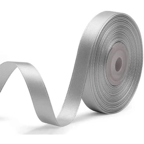 2 Rouleaux De Ruban Satin Pour Vos Cadeaux Et Décoration Silver [2cm/22m]