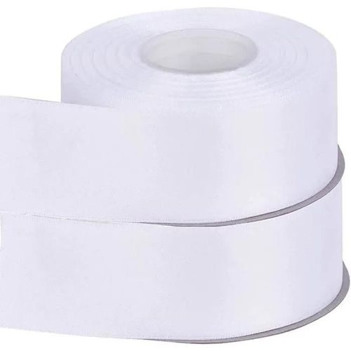 2 Rouleaux De Ruban Satin Pour Vos Cadeaux Et Décoration Blanc [ Largeur 4 Cm ]