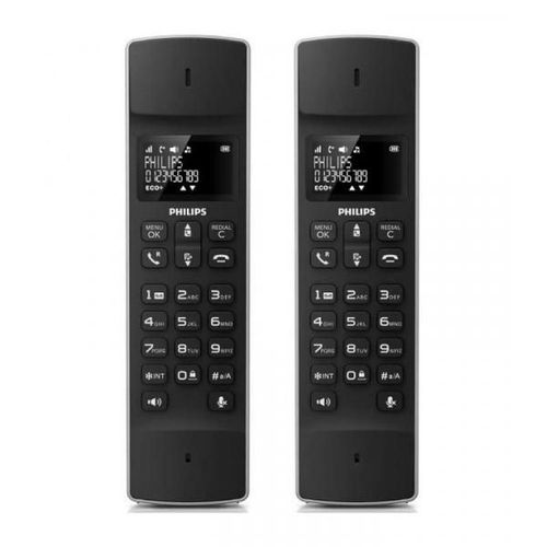Philips 4000 series wireless landline telephone M4502B/34 black 1.6" design