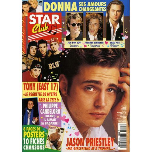 Star-Club N89 Avril1995 Magazine Revue Avec Werner Schreyer/ East17/Brad Pitt/Ysa Ferrer/2 Unlimited/Nagui/Tonton David/Jason Priestley/Vanessa Demouy/Karen Cheryl/Jon Bon Jovi/Philippe Candeloro/Tori