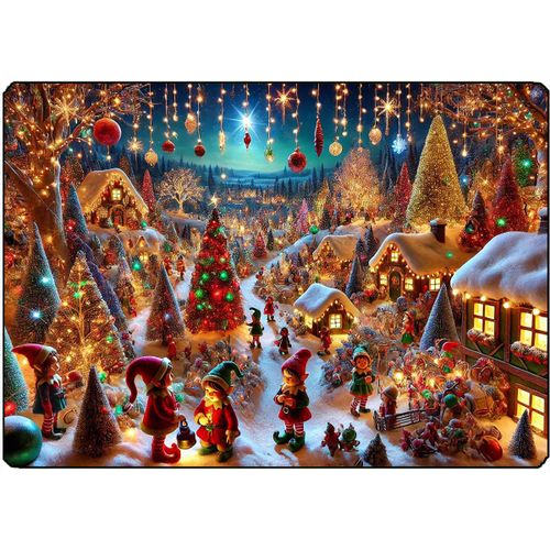Surface De Découpe Lutins De Noël 28.5 X 20 Cm