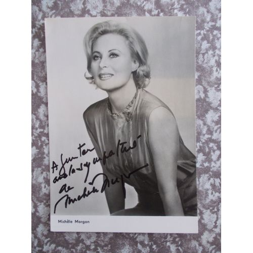 Michele Morgan Carte Postale Dedicacee