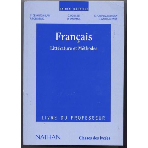 Francais 2eme 1ere Stt Professeur