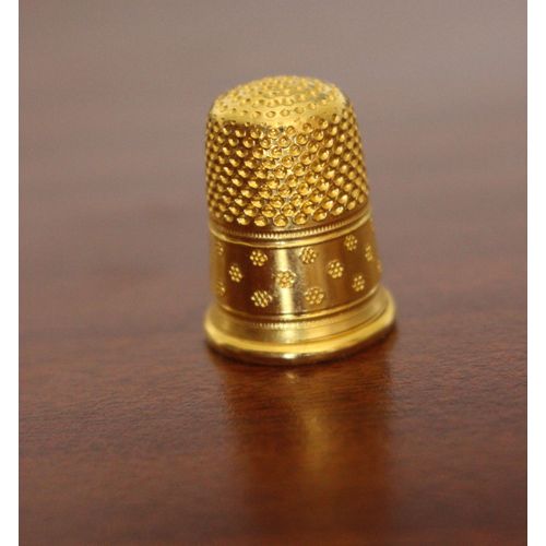 Dé À Coudre Métal Doré Taille 3