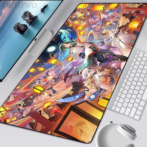 Grand tapis de souris de jeu d'impact de Genshin personnalisé en