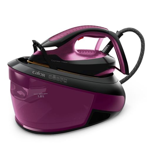 Calor Express Vision SV8152C0 - Centrale vapeur 6,9 bars - Semelle Durilium AirGlide Autoclean - 2830 Watt - Violet et noir