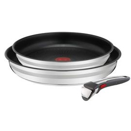 Poêles Et Casseroles À Poignée Amovible Inox Jamie Oliver Jamie Oliver Ingenio Batterie De Poêles (24/28 Cm + Poignée) - L9769173