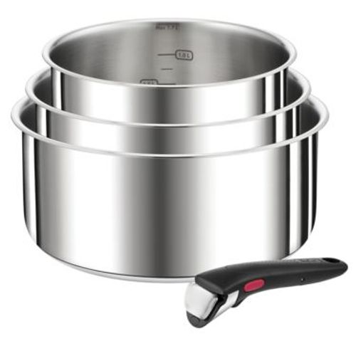 Poêles Et Casseroles À Poignée Amovible Inox Tefal Ingenio Preference Batterie De Casseroles (16/18/20 Cm + Poignée) - L898s444