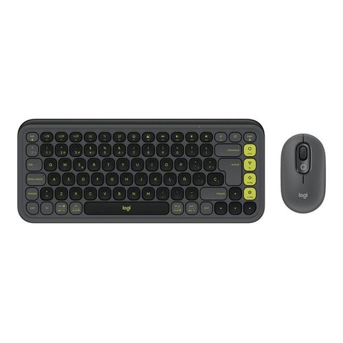 Logitech POP Icon Combo - Ensemble clavier et souris - sans fil - Bluetooth LE - QWERTZ - Allemand - graphite, vert