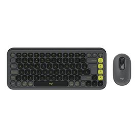 Logitech POP Icon Combo - Ensemble clavier et souris - sans fil - Bluetooth LE - QWERTZ - Allemand - graphite, vert