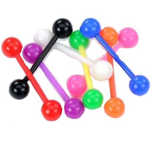 Lot 8 Piercings Langue Emma Flexible Bioflex Barbell