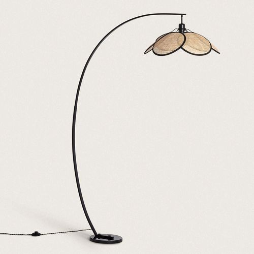 Lampadaire Rotin Arc Nirvana Naturel