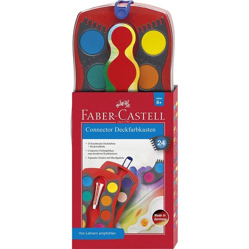 Faber Castell - 125031 - Boîte De Pastilles De Gouache - Connector - 24 Parties