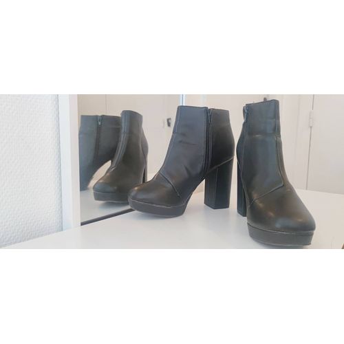 Bottines Noires À Plateau - Talons  - 39