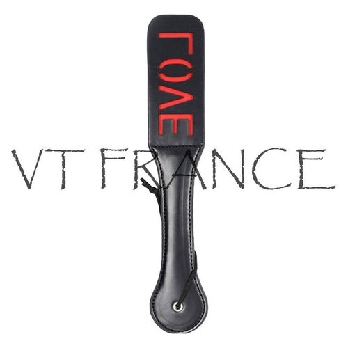 Tapette Cuir Pu Noir Fessee Bdsm 32cm, Modele: Love