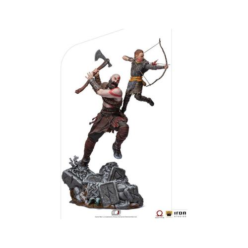 God Of War - Statuette 1/10 Bds Art Scale Kratos & Atreus 34 Cm