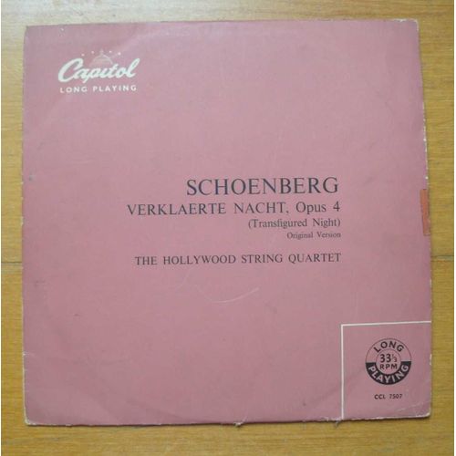 25cm The Hollywood String Quartet : Schoenberg Verklaerte Nacht - Capitol Ccl 7507 - Uk - 1950