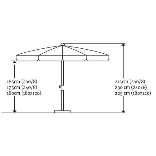 Schneider Parasol Ibiza Naturel 200 X 200 X 215 Cm 680-02