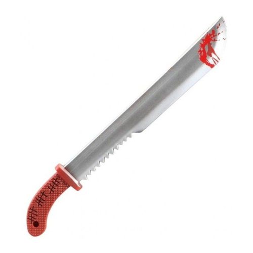 Machette Scie Jouet Plastique Horreur Sang 60cm