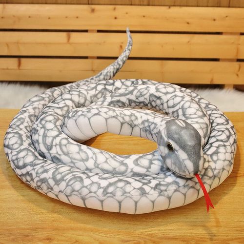 Jouet En Peluche Python Poupée Serpent En Peluche Cadeaux Enfants Garçon (Fleurs Blanches, 160 Cm)