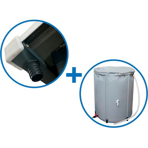 Gouttière 2 À 6 M2 + Récupérateur D'eau Pour Abri De Jardin