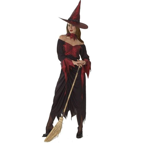 Costume Sorcière Rouge - Taille Unique