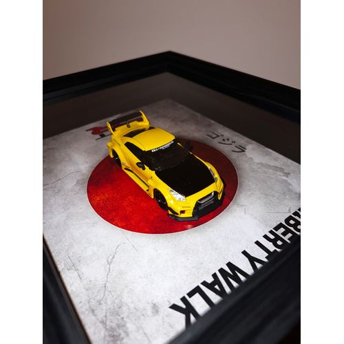 Cadre voiture Nissan GT-R LIBERTY WALK échelle 1/43