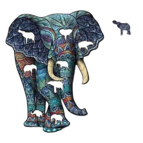 Puzzle En Bois De Tilleul Édition Irrégulière Jouets Éducatifs Pour Enfants Et Adultes Série Éléphant Renard Tai Chi Perroquet