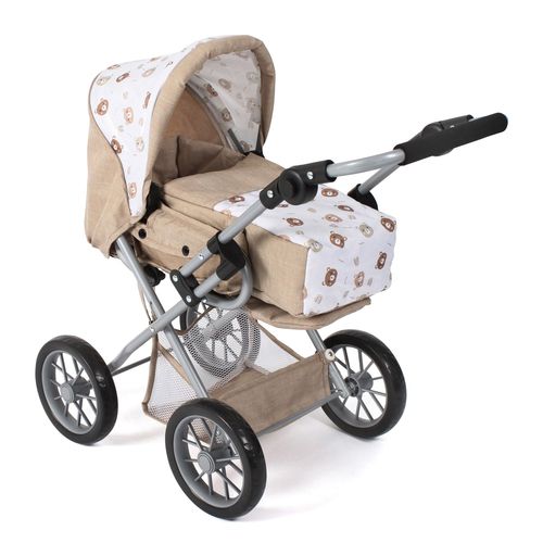 Poussette Combinée Leni Beige Avec Oursons