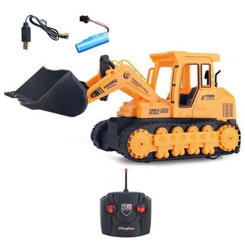 Mini Véhicule Électrique Télécommandé Pour Enfant Pelleteuse Bulldozer Camion Grue Jouet Cadeau