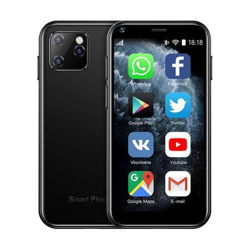 Soyes-teléfono inteligente XS11 Mini, Android 6,0, con cristal 3D, Delgado, bonito, Google Play Store, cámara HD, Sim Dual, Quad Core couleur:Noir, mesures:CHINA