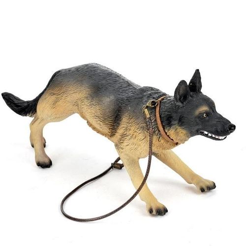 Figurine De Chien De La Police Allemande Accessoire De Scène Militaire Simulation De Mini Figurines Animales Modèle De Jouet 1/6