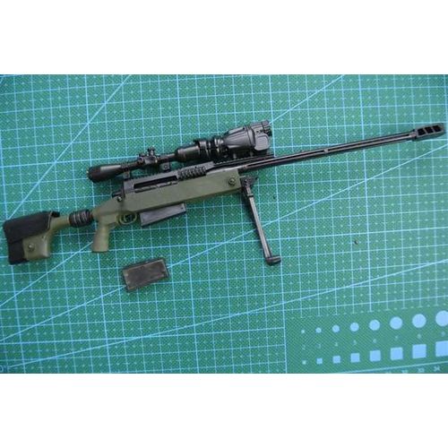 Modèle De Fusil De Sniper 1:6 Tac-50 En Plastique Enduit Noir Modèle Militaire Accessoires Pour Affichage Et Collection De Figurines De 12 Pouces