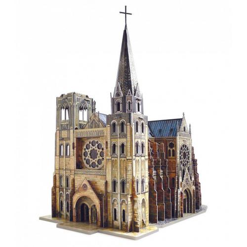 Keranova Keranova255 26 X 26 X 45 X 48 Cm Clever Papier Ville Médiévale De La Cathédrale Gothique 3d Puzzle (158-Piece)