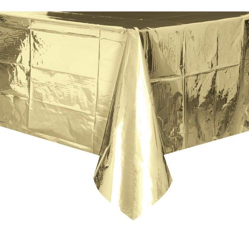 Nappe Plastique Metallisee Or 137 X 274 Cm